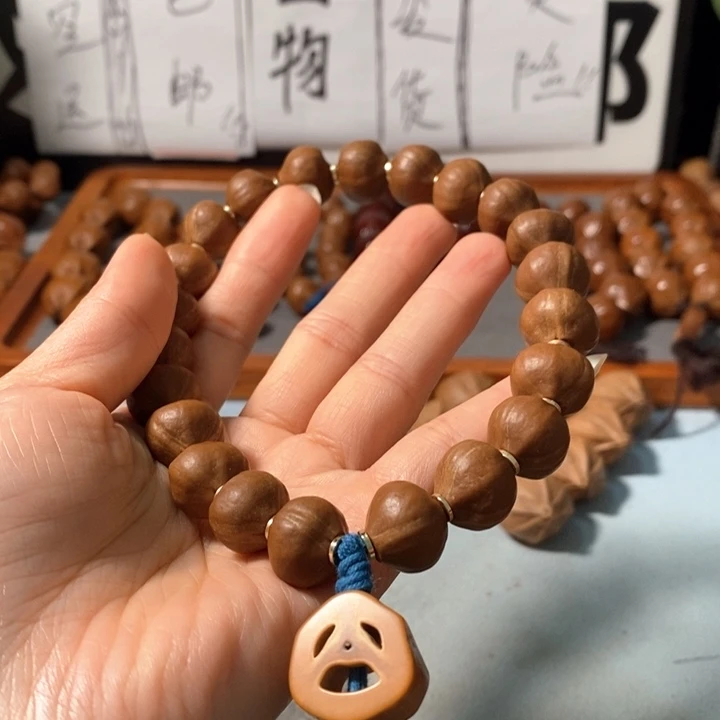 橄榄核手串14*12精品小蒜头铁核20+2颗
