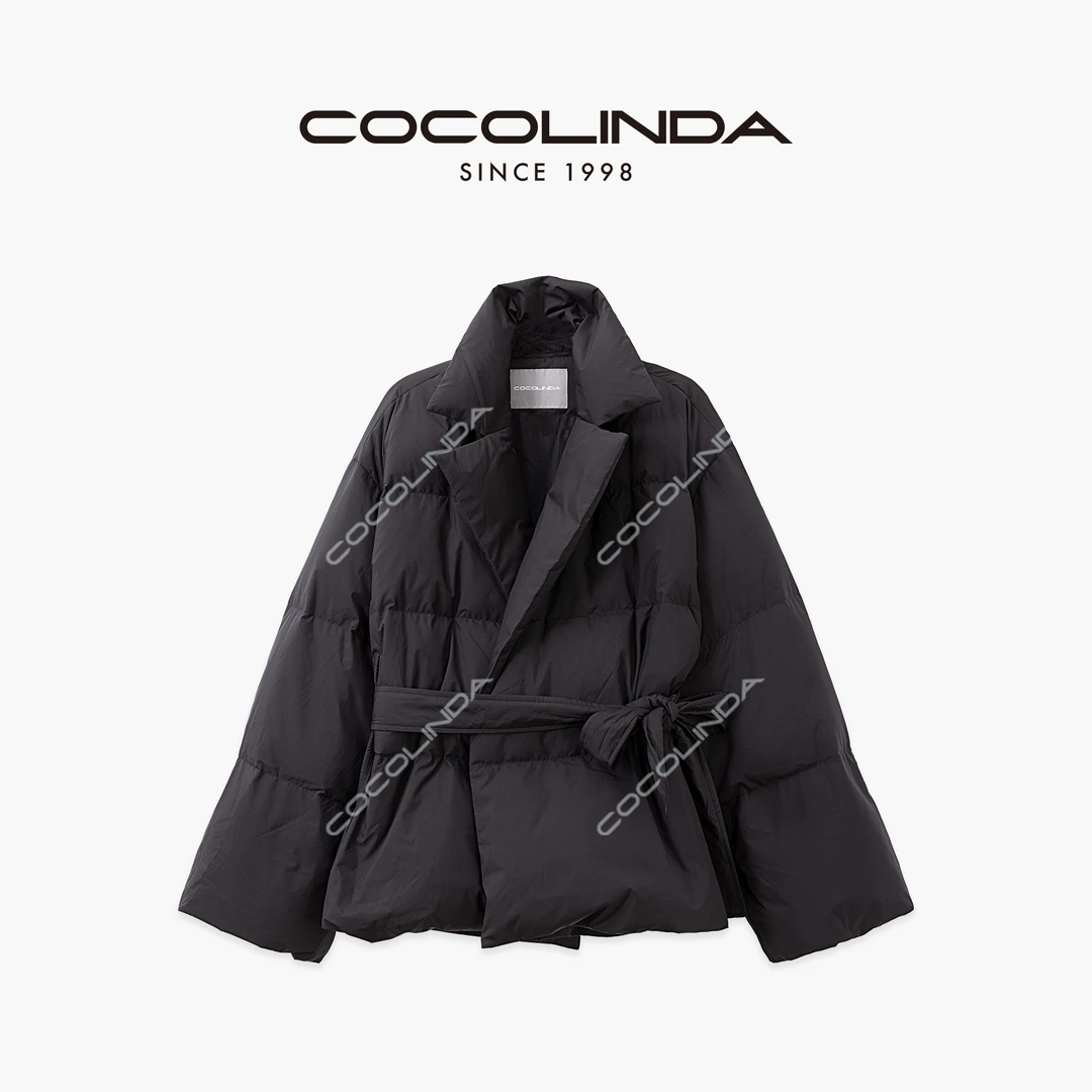 COCOLINDA | Row 90白鹅绒泡芙翻领系带超轻防风袖羽绒服Y5118