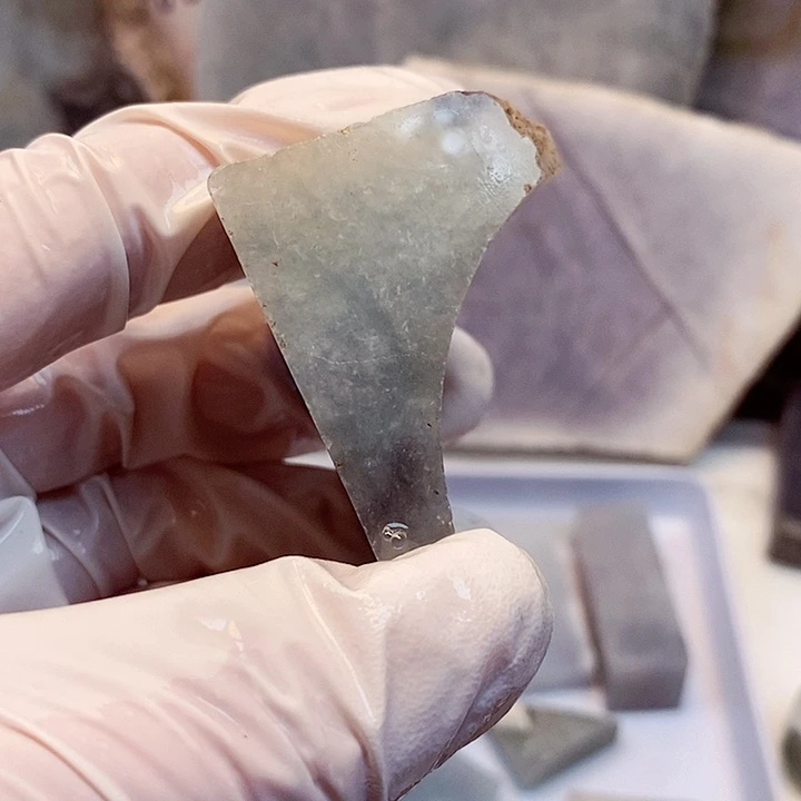 翡翠颈饰未镶嵌缅甸翡翠A货边角