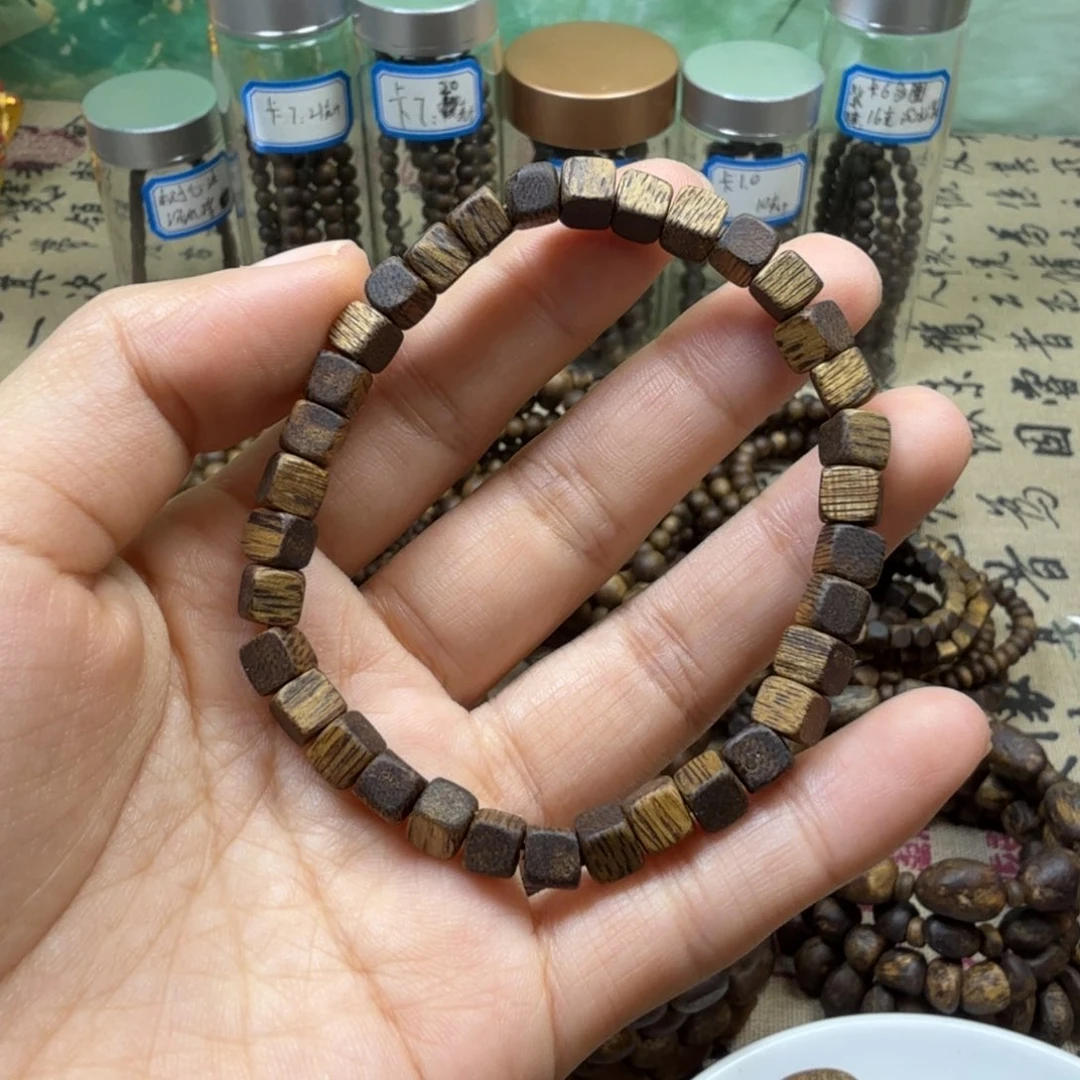 沉香碎屑沉香卡5方糖珠