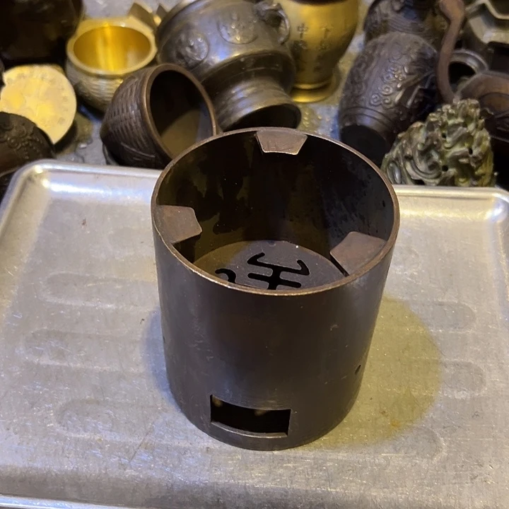 无***中黄铜摆件，文房工艺品摆件