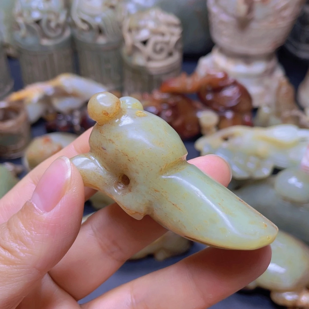 白玉菩提吊坠摆件