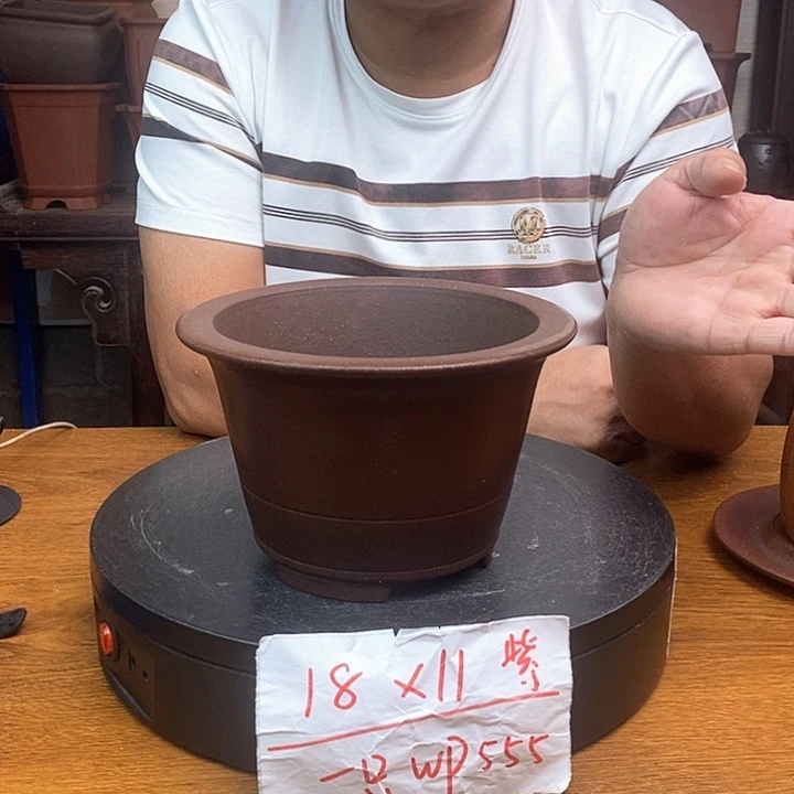 紫砂花盆货号一只WP555