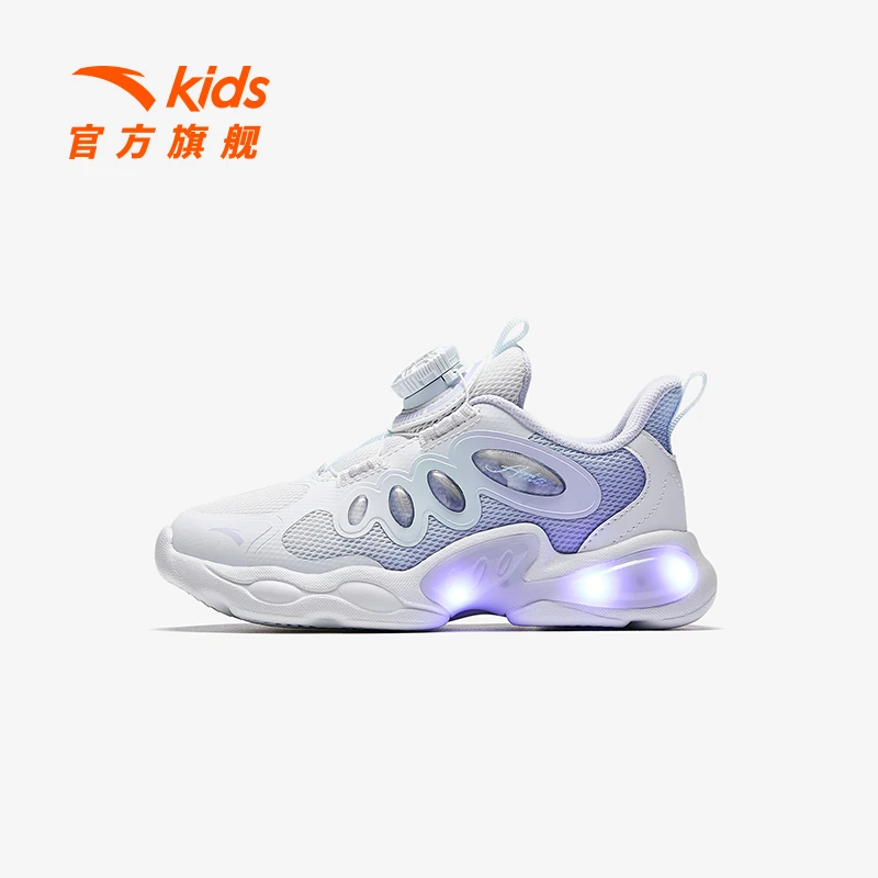 【翼闪】安踏儿童女小童鞋休闲2025夏季舒适透气防滑耐磨旋钮运动鞋