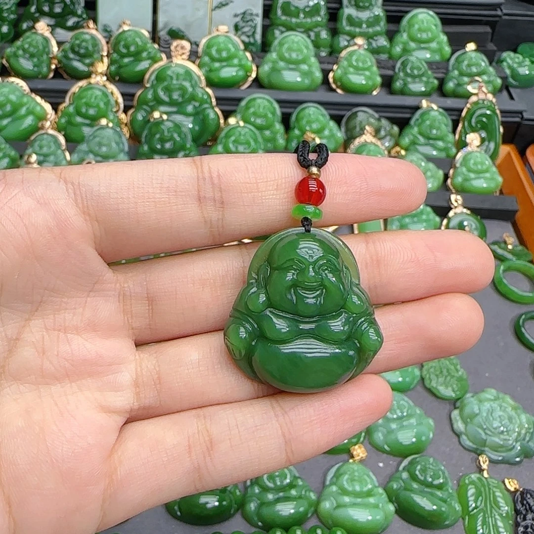 颈饰未镶嵌和田玉（碧玉）编绳31m特价款