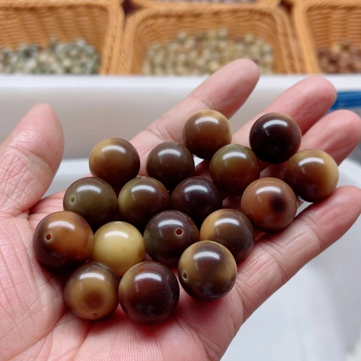 吊坠白玉菩提17皮蛋圆珠17颗