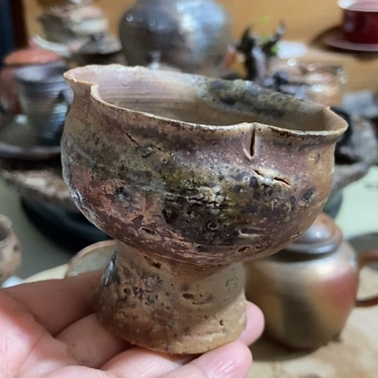 杯花杯柴烧裸烧手作品