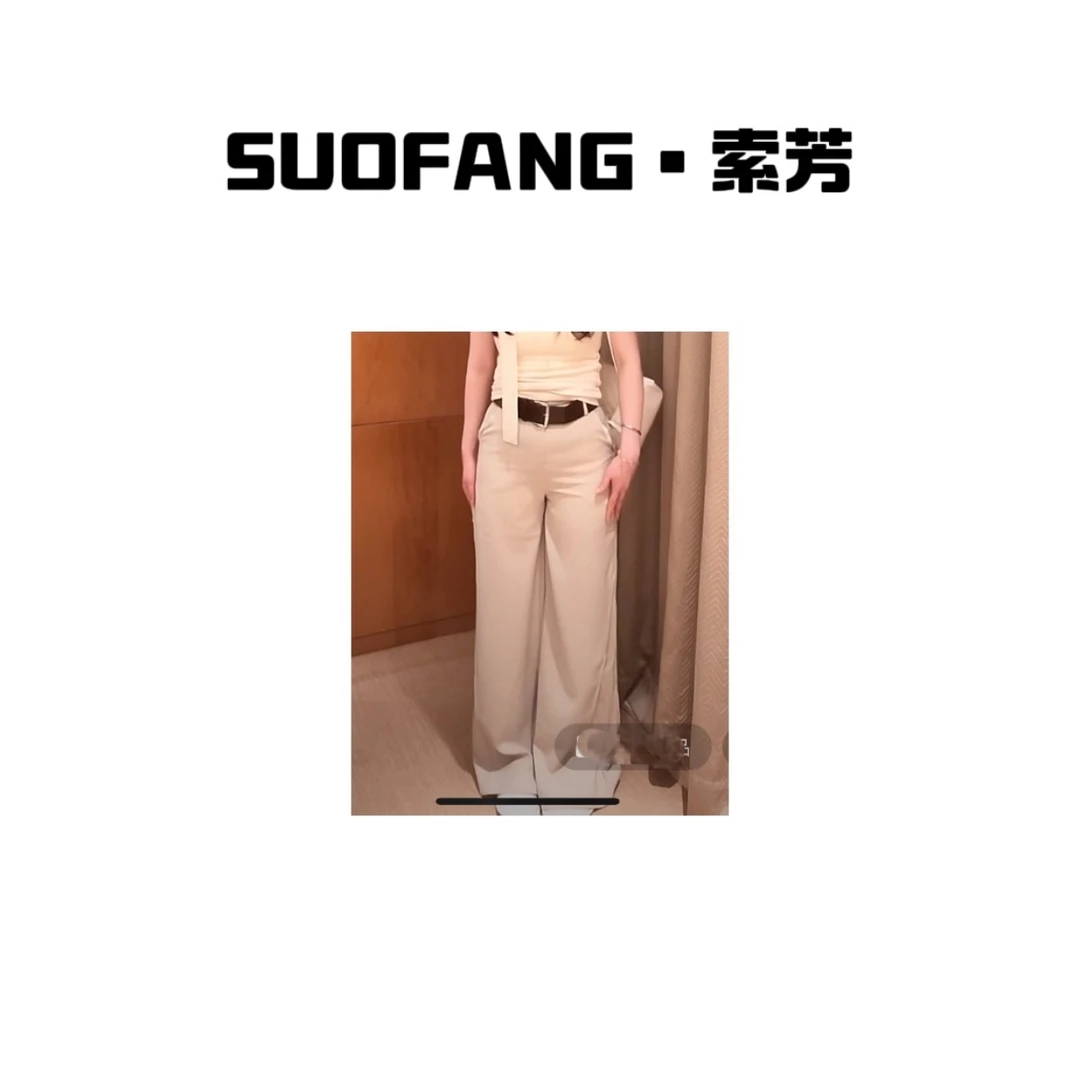 春季新款 侧开设计休闲阔腿裤