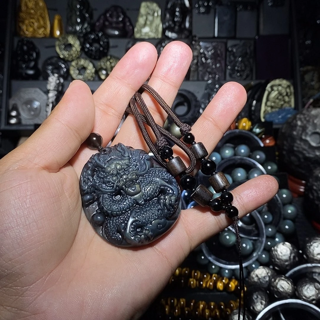 不***空黑曜岩未镶嵌颈饰