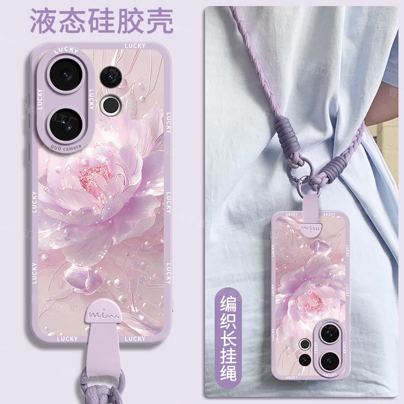 适用vivos30手机壳20新款30promini斜跨19手腕挂绳18硅胶17高级感