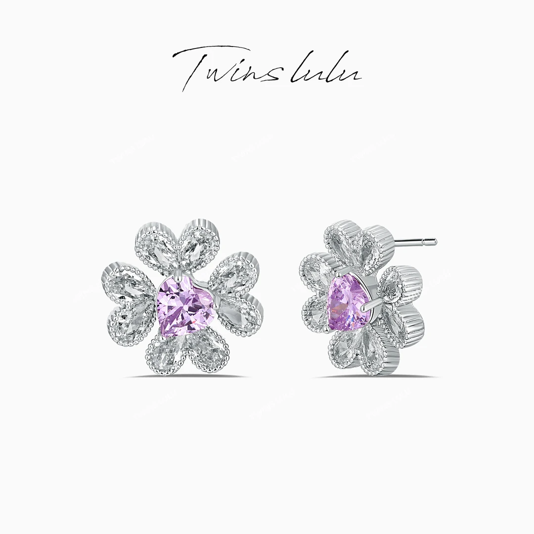 TWINS LULU 镀k金【春上新】时尚百搭气质花花耳环TSL1676