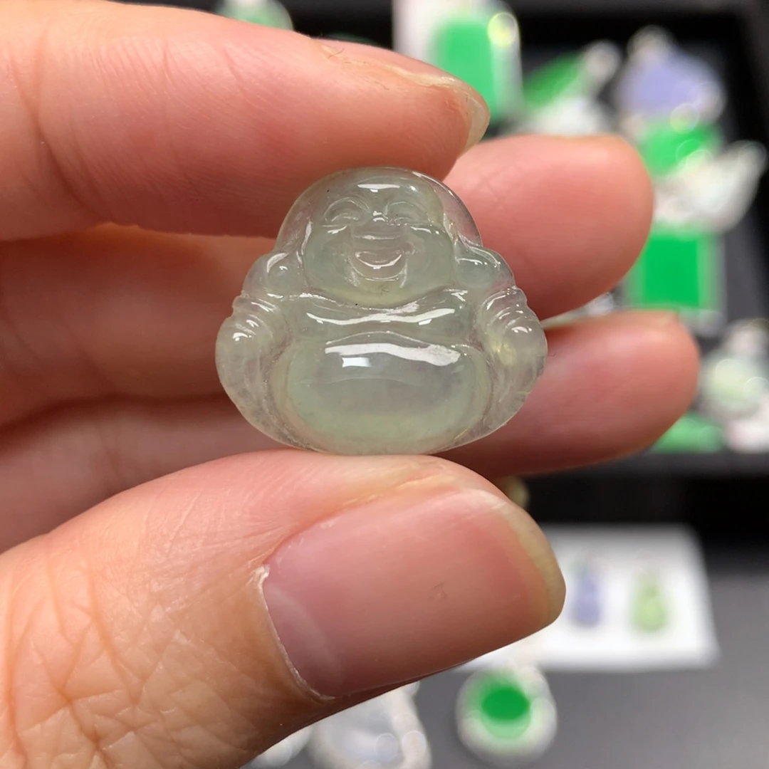 翡翠未镶嵌吊坠(不含链)有石纹
