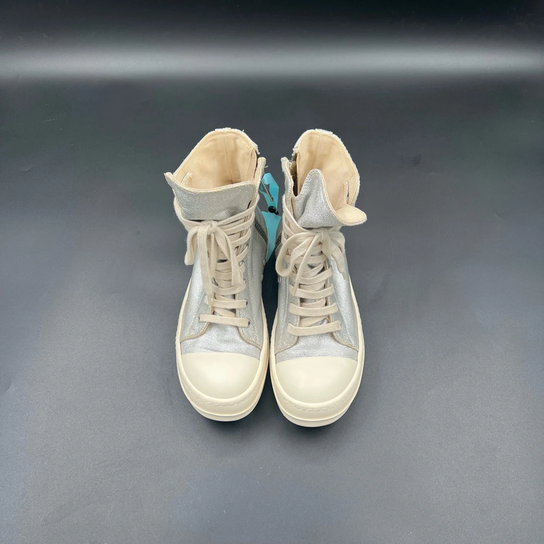 95新 RICKOWENS 银色涂层大匡威板鞋 35码/95新/无配件