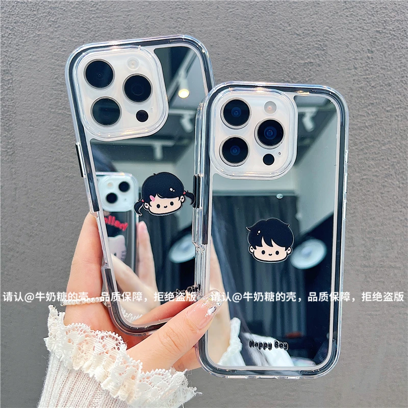 炫彩镜面适用苹果16/iPhone/华为手机壳防摔15promax爆款pura70潮