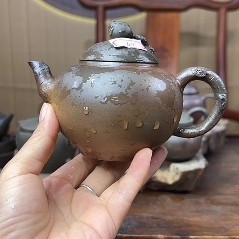 戬谷龙窑柴烧茶壶60
