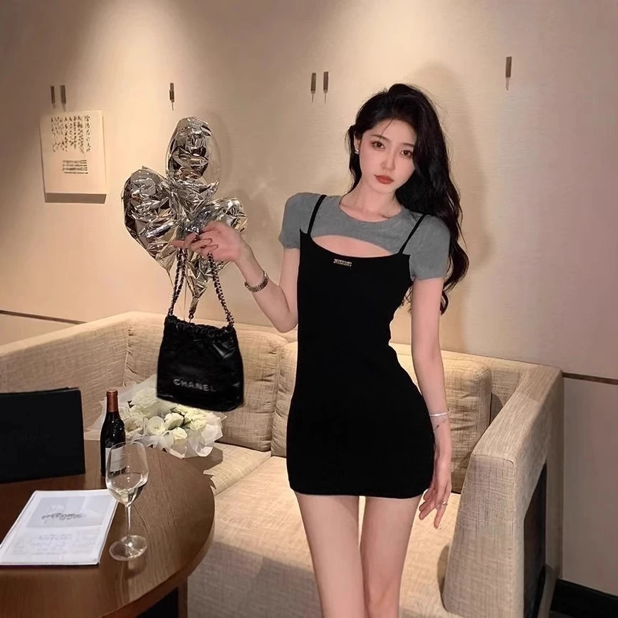 美式纯欲性感包臀裙复古高级感时尚连衣裙女春夏
