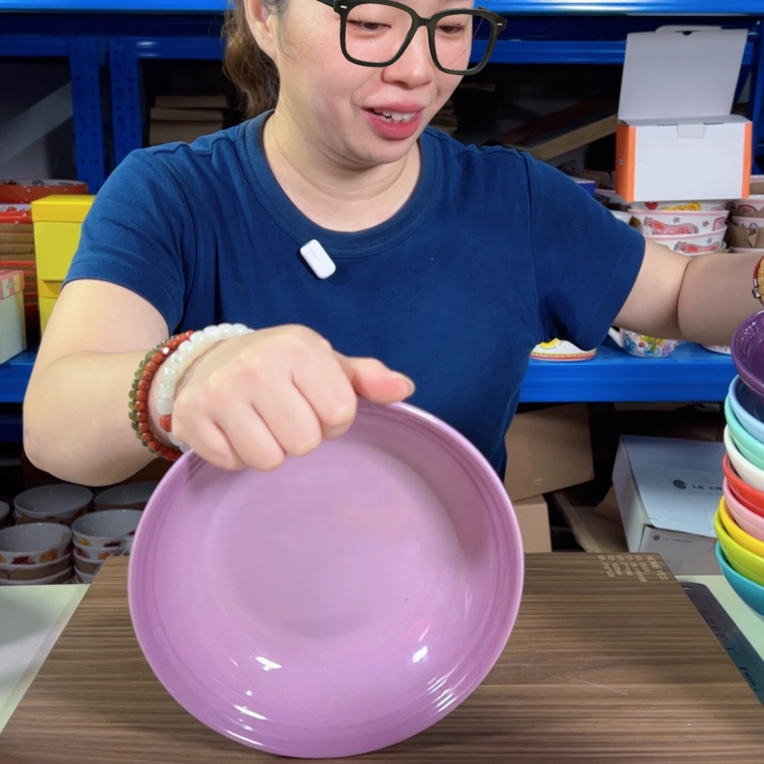 陶瓷紫罗兰燕麦碗