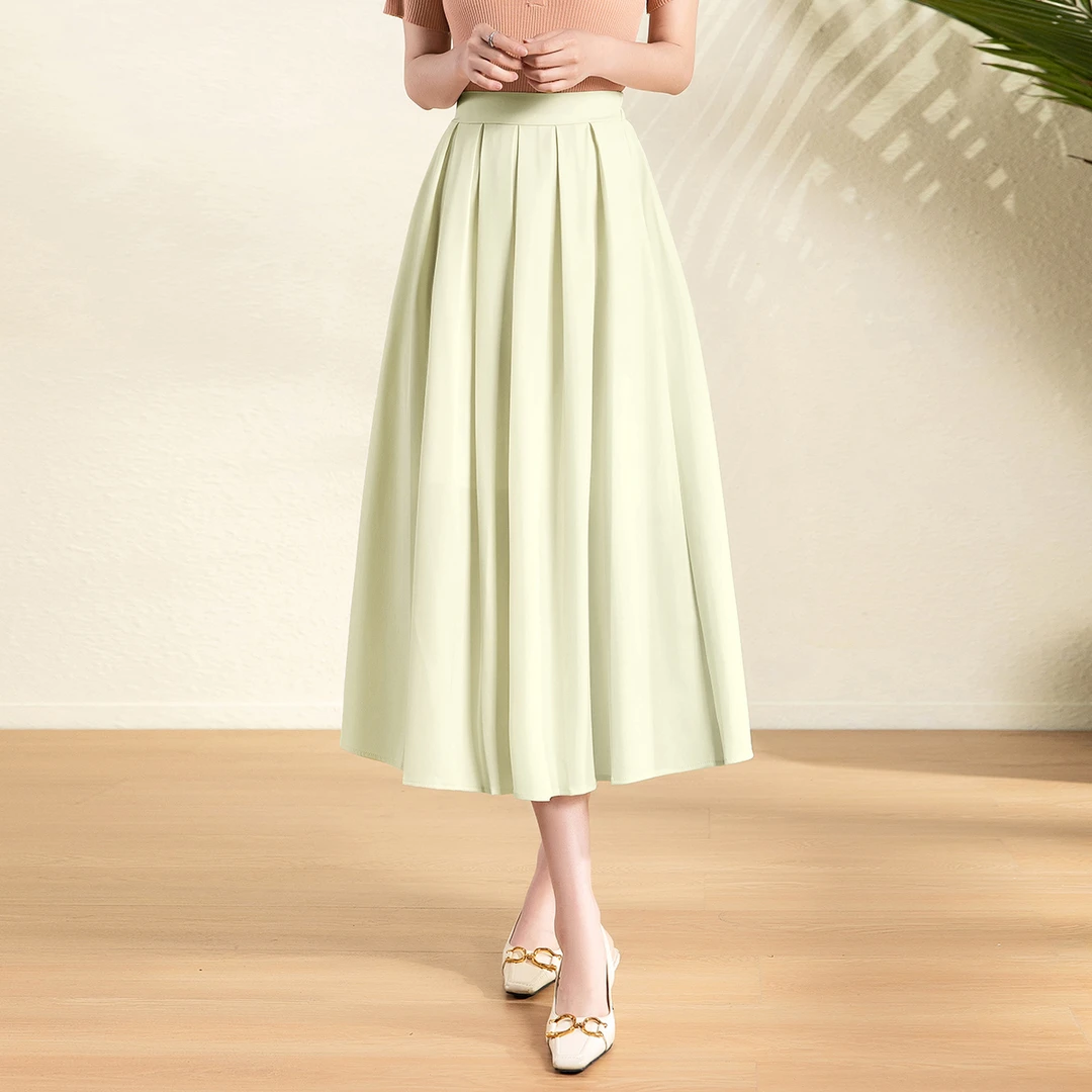 【清仓福利】马克华菲女装气质百褶修身百搭半身裙 F22028A04