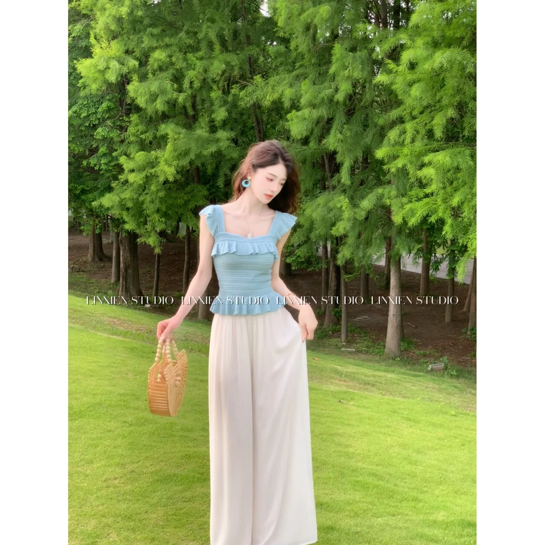 西恩定制●【温柔仙仙裤】轻盈透气感浪漫显瘦休闲裤JJX5XXK3341