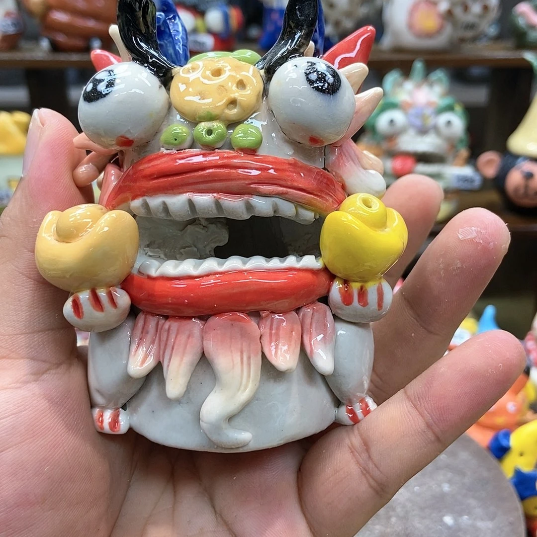 摆件直播间手工抽象陶瓷摆件微瑕197