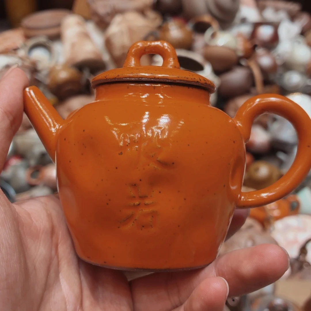 柴烧老岩泥手工茶壶器皿