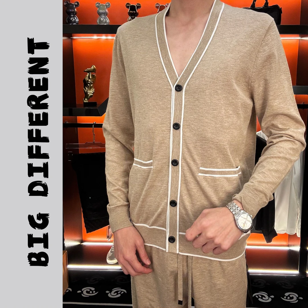 大不同│轻奢 夏季新品 │ 慵懒风简约针织高奢系列男套装 88192