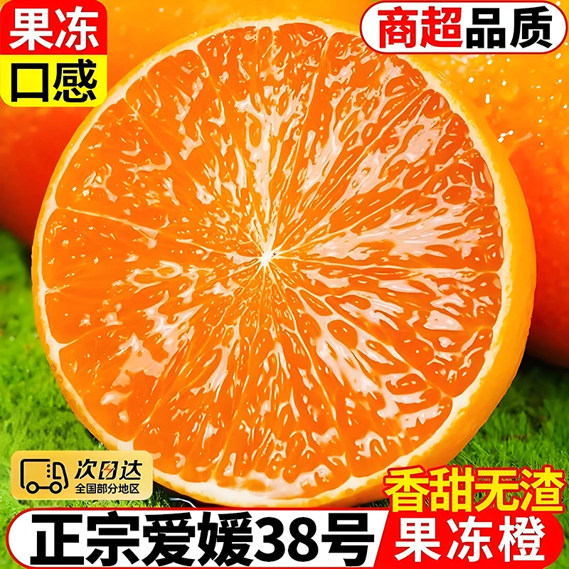 【下乡助农】次日达11-25正宗四川爱媛38号果冻橙新鲜现摘应季爆甜多汁全国多仓发货HG四川省