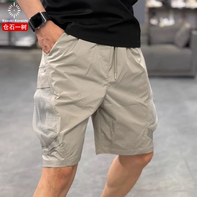 仓石一树男士短裤大口袋工装裤夏季轻奢痞帅大码宽松百搭男装
