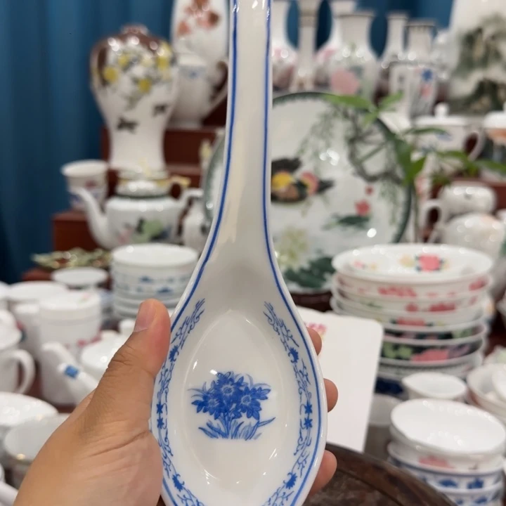 醴陵高温瓷醴陵釉下高温汤勺23cm