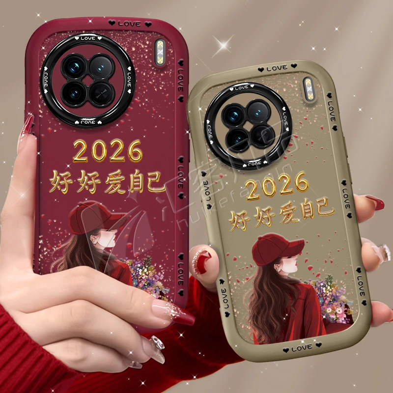 适用vivox90/s/pro/+手机壳2026捧花爱自己泡芙壳硅胶软壳全包