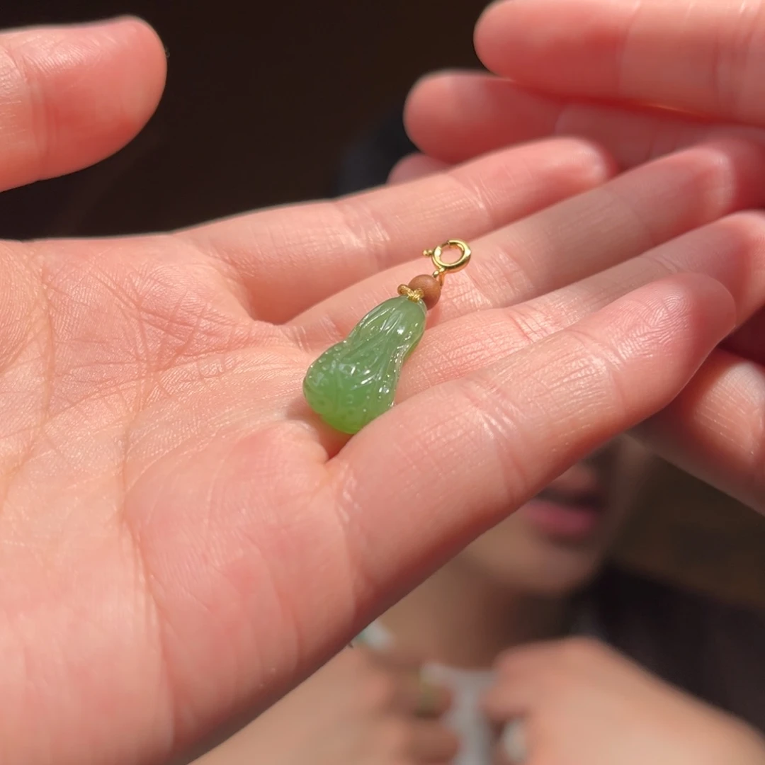 吊坠(不含链)未镶嵌和田玉碧玉白菜88