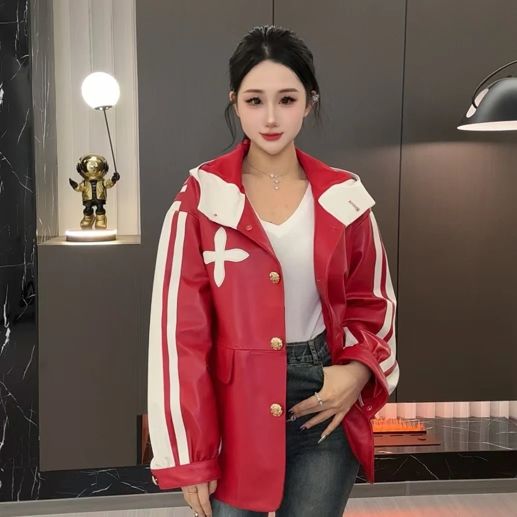 【七月推荐】 设计师中长款宽松时尚洋气连帽外套女-QIYUE-R668