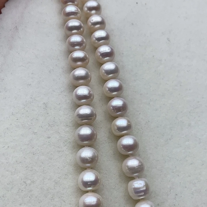 淡水珍珠颈饰未镶嵌9极光炫彩