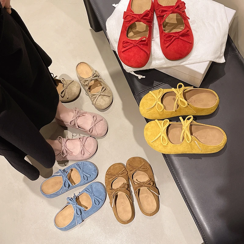 蝴蝶结~~新款内增高厚底勃肯鞋女网红百搭软底时尚包头勃肯女款