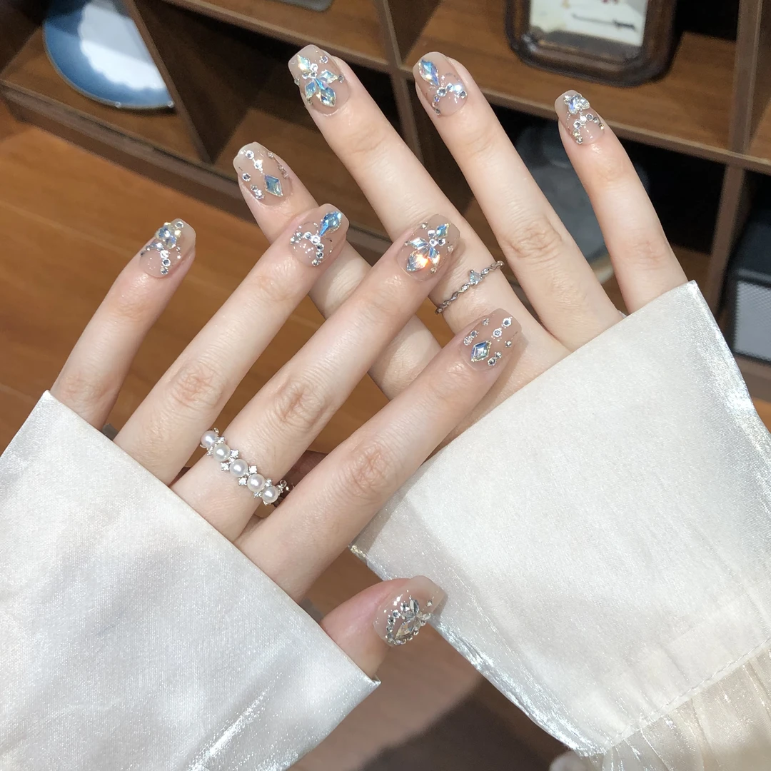喵公子【女王权杖】【施家全华钻】纯手工穿戴甲可拆卸美甲光疗甲