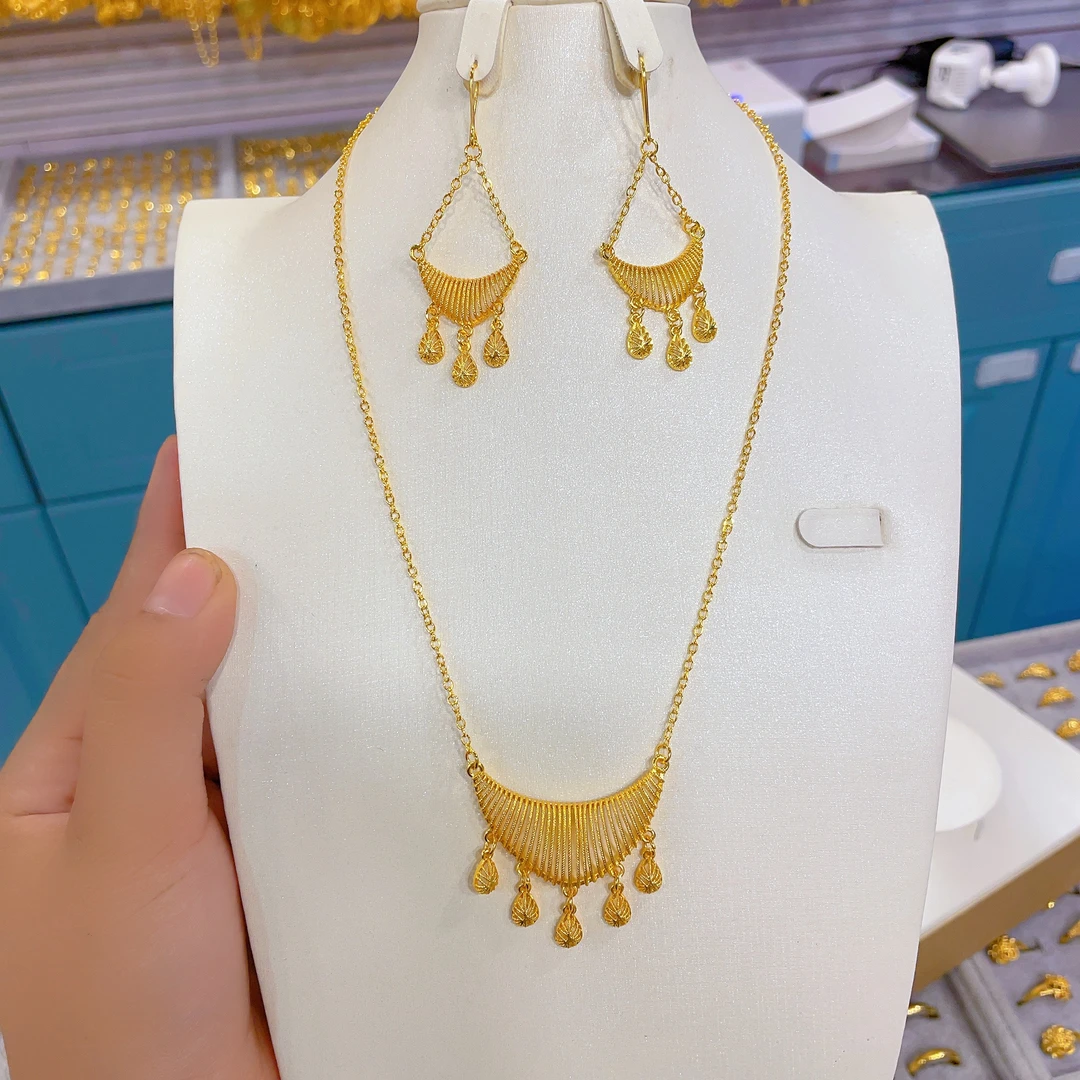 铜合金耳饰 339时尚新款百搭精美民族风两件套套装