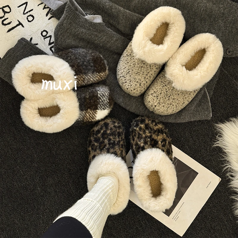 一脚蹬勃肯鞋半拖女款2025新款爆款冬加绒高级感网红百搭博肯棉鞋