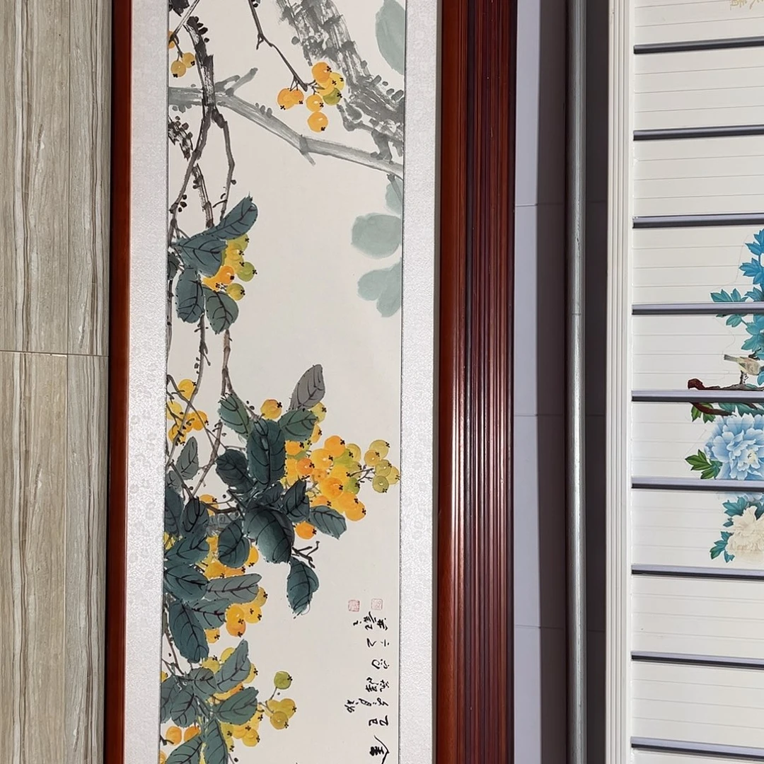 国画书画作品带框163×48