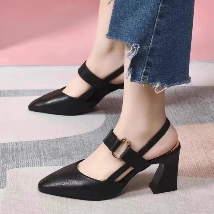 2025年春季新款单鞋粗跟气质百搭