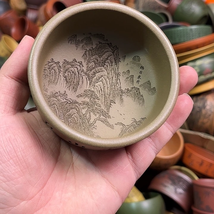 紫砂茶杯全手工紫砂主人杯