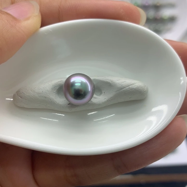 海水珍珠裸珠10+紫罗兰单珠