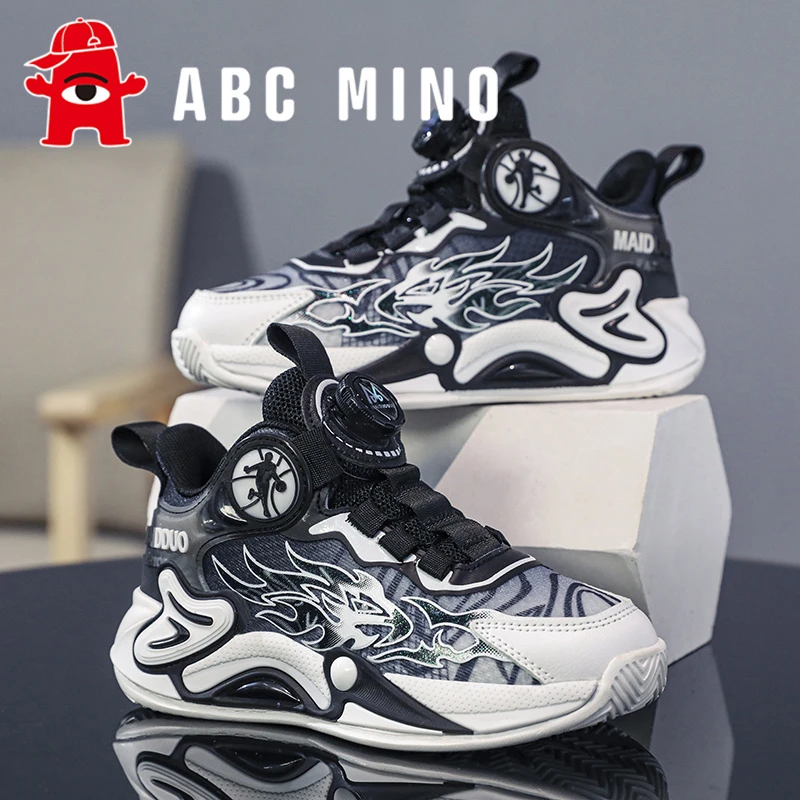 ABC MINO夏季新款男童运动鞋中大童鞋子网面透气跑步鞋男孩篮球鞋
