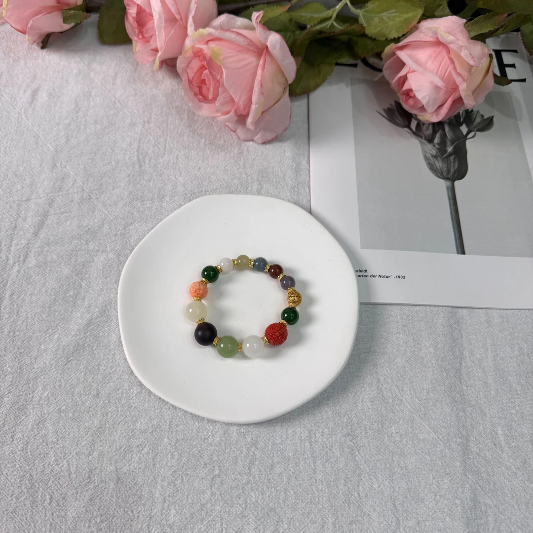 高定珠宝和田玉多宝手链HF2039S068