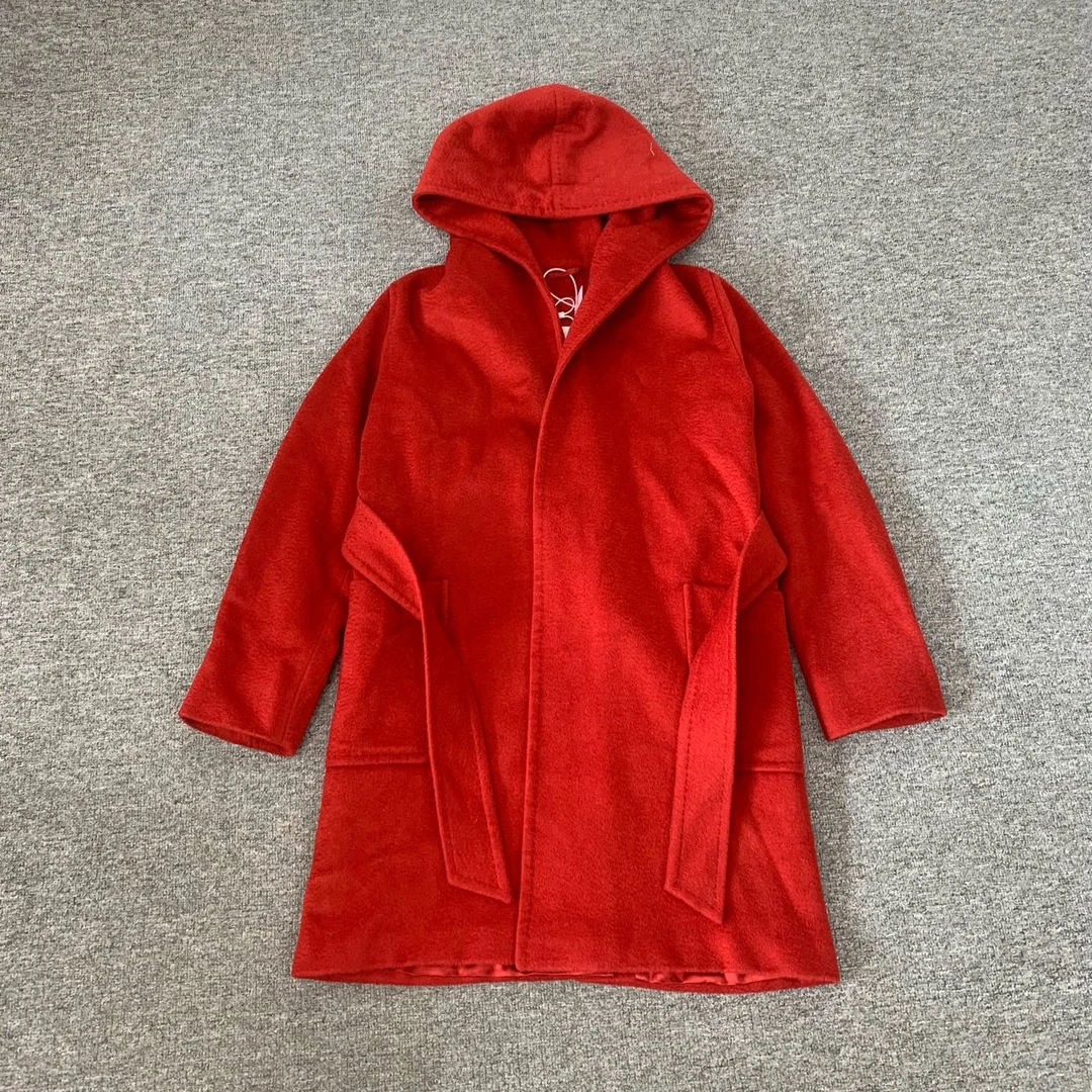 99新 MaxMara maxmara 红色浴袍大衣36码