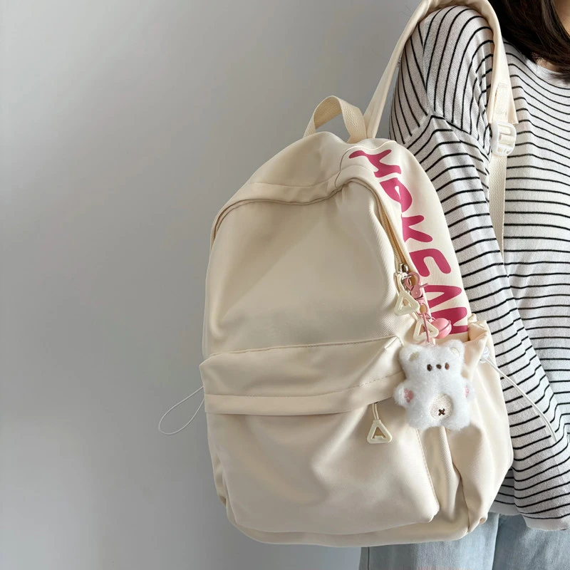 轻便简约双肩包女日系旅游校园休闲少女书包女大学生电脑双肩背包