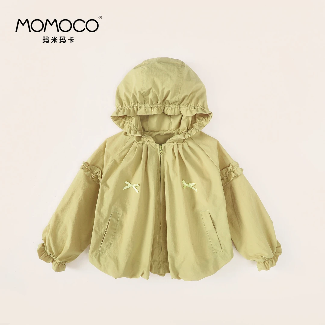 MOMOCO春季女童新款甜美蝴蝶结外套77520138026