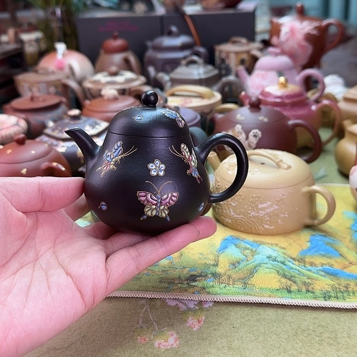 茶壶紫砂蝴蝶高梨