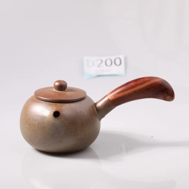 D200中式复古木柄不烫手的雷州泥功夫泡茶器泡茶壶