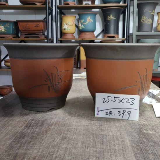 紫砂花盆库存尾货清仓