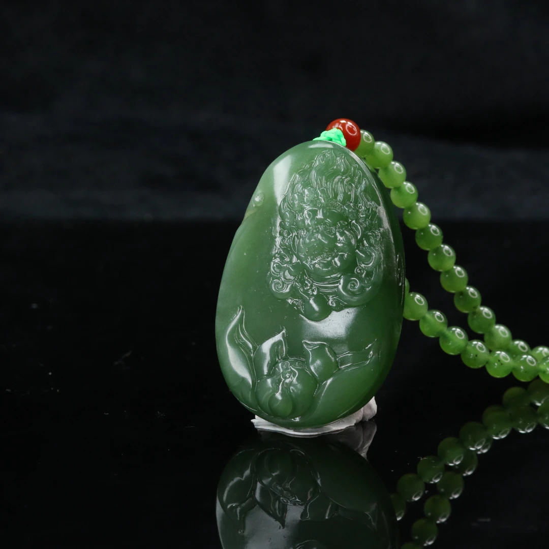 13和田玉碧玉吊坠/000062上海嘉禾拍卖